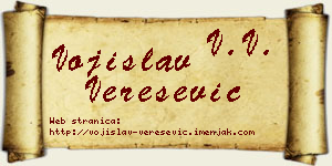 Vojislav Verešević vizit kartica
